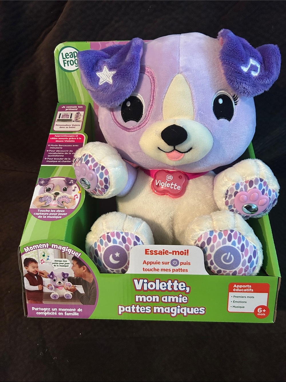 NWT 🆕 Leap Frog Violette Plush Interactive Puppy Toy - French Version
